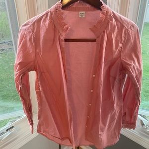 Lace-types button down shirt